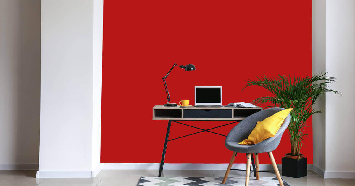 Papier peint rouge uni