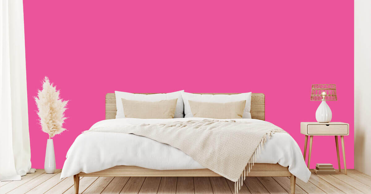 Papier peint rose uni