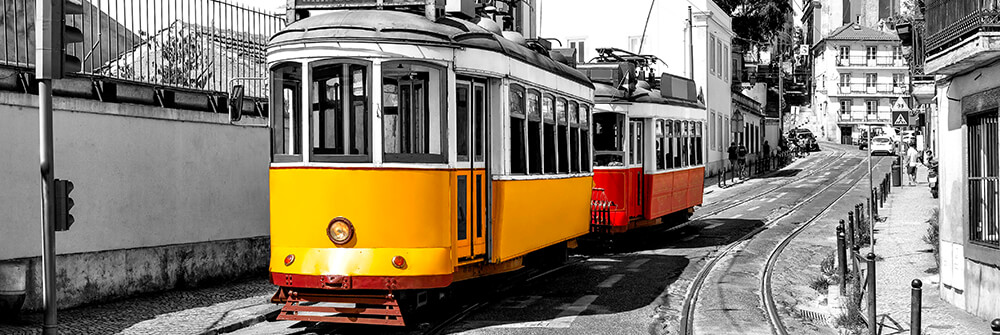 Papier peint avec trams Papier peint avec trams