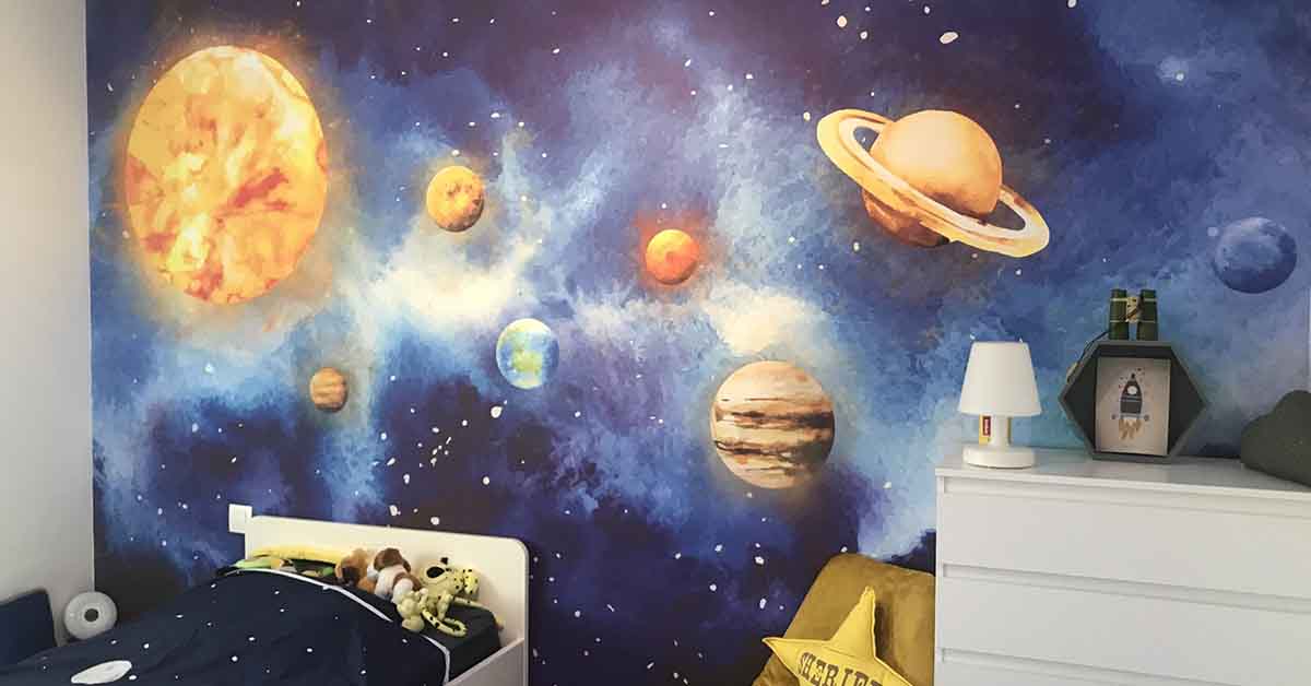 Achetez en ligne un papier peint Astronomie et Espace pour enfant? - Papier  peint panoramique