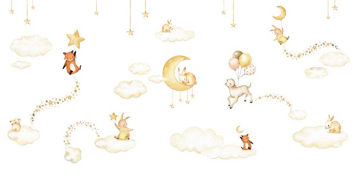 Papier peint illustrations pour de bébé