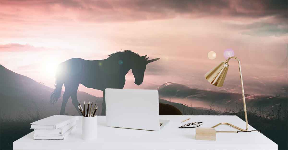 Papier peint licorne