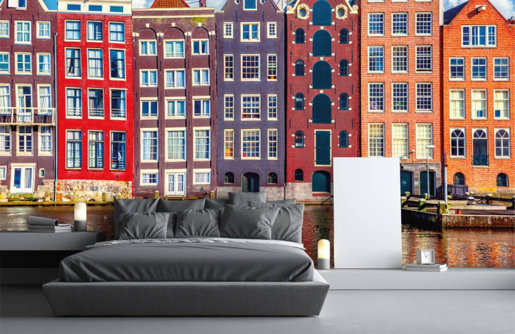 Papier peint Villes - Maisons d'Amsterdam - Chambre à coucher 3