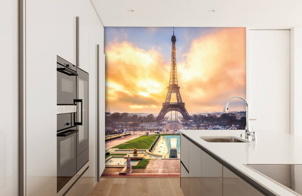 Papier peint Villes - Tour Eiffel - Chambre à coucher 4
