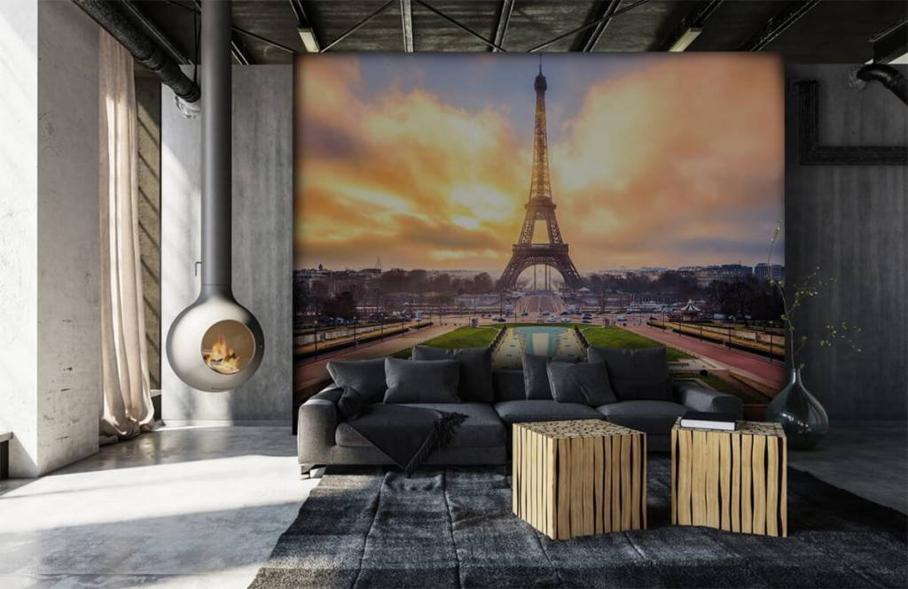 Papier peint Villes - Tour Eiffel - Chambre à coucher 7