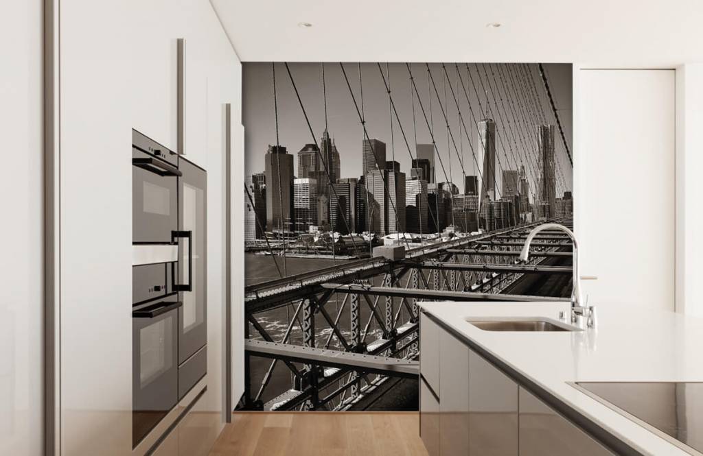 Papier peint noir et blanc - Skyline Manhattan - Chambre d'adolescent 4