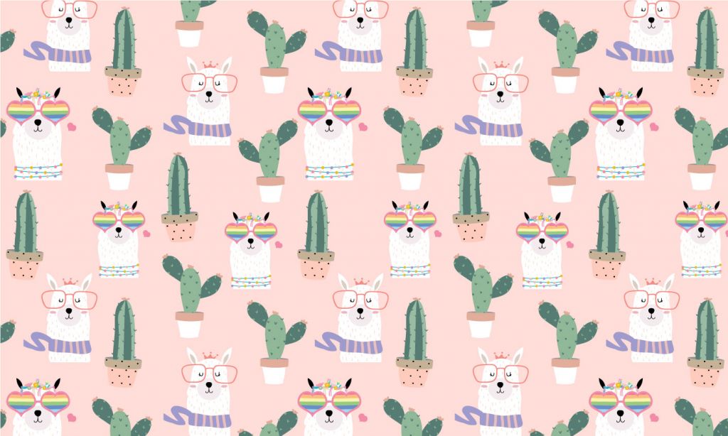 Cactus et lamas
