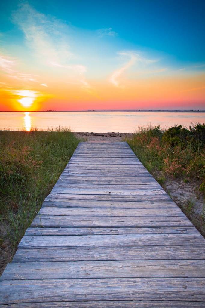 Plage et route en bois