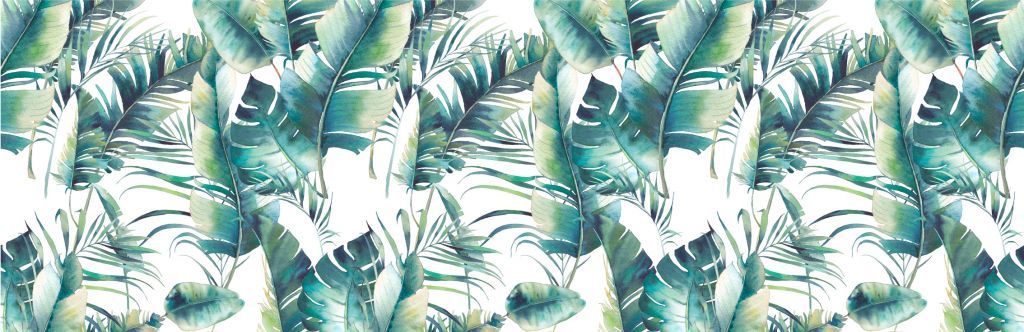 Feuilles de palmier peintes