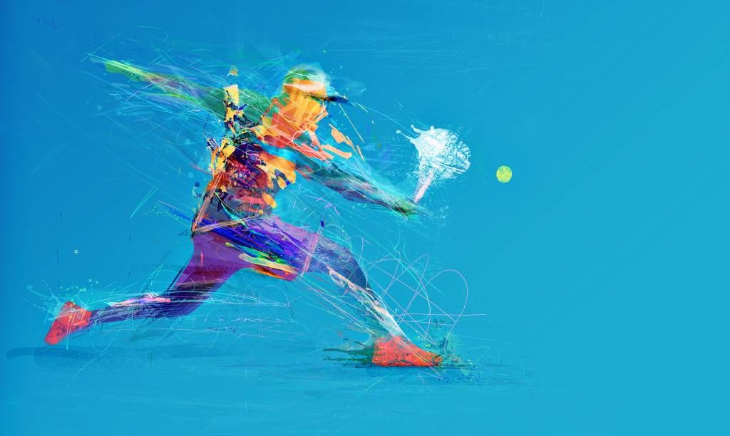 Joueur de tennis illustré