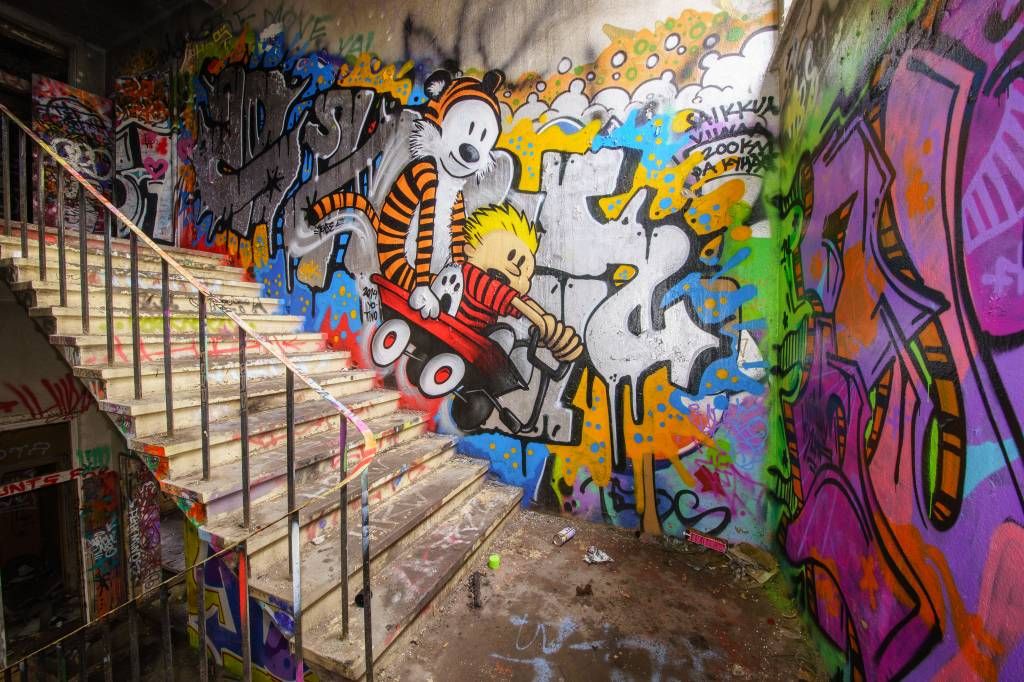 Graffiti avec escalier