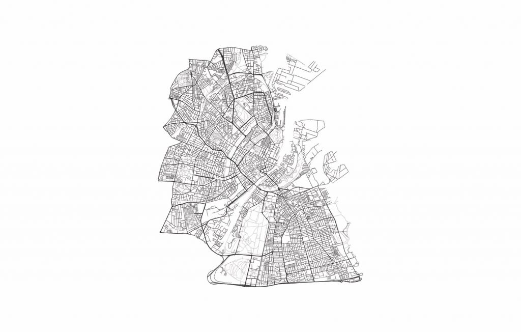 Carte de Copenhague, blanc