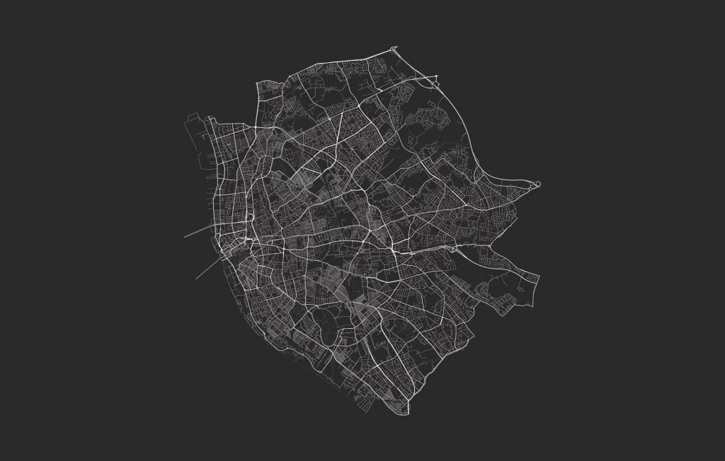 Carte de Liverpool, noir