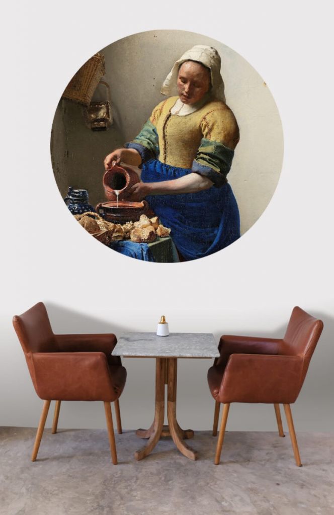 Cercle de papier peint Milkmaid