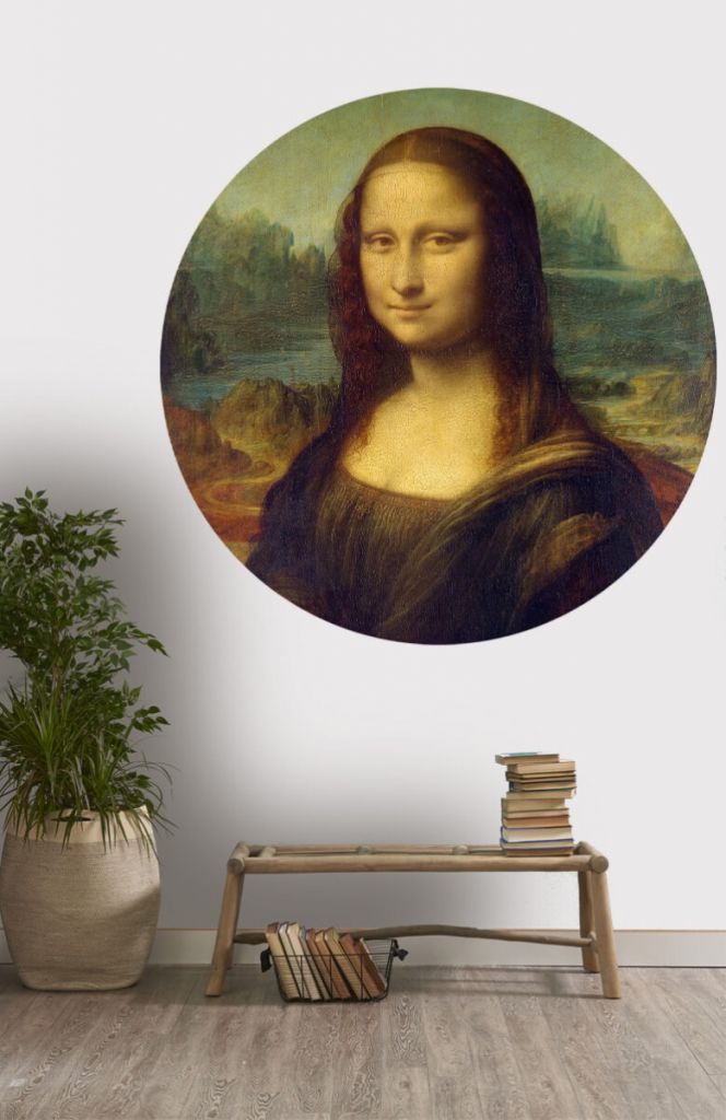 Cercle de papier peint Mona Lisa