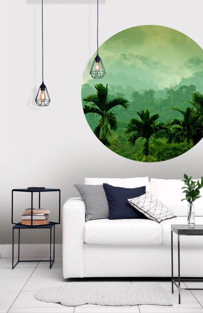 Cercle de papier peint jungle