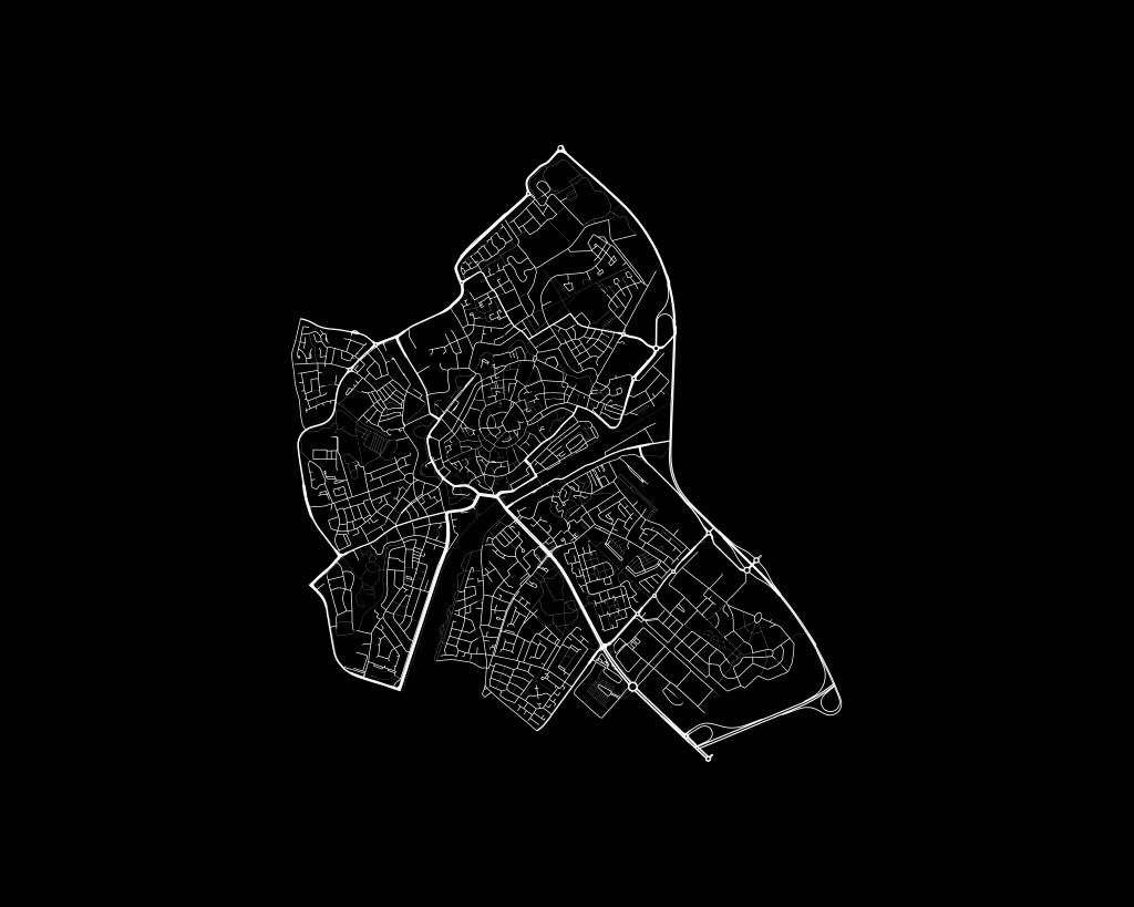 Carte de Middelburg, noir