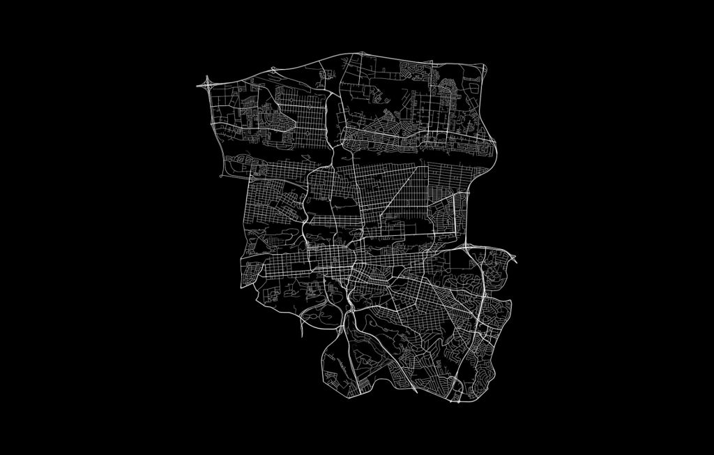Carte de Pretoria, noir