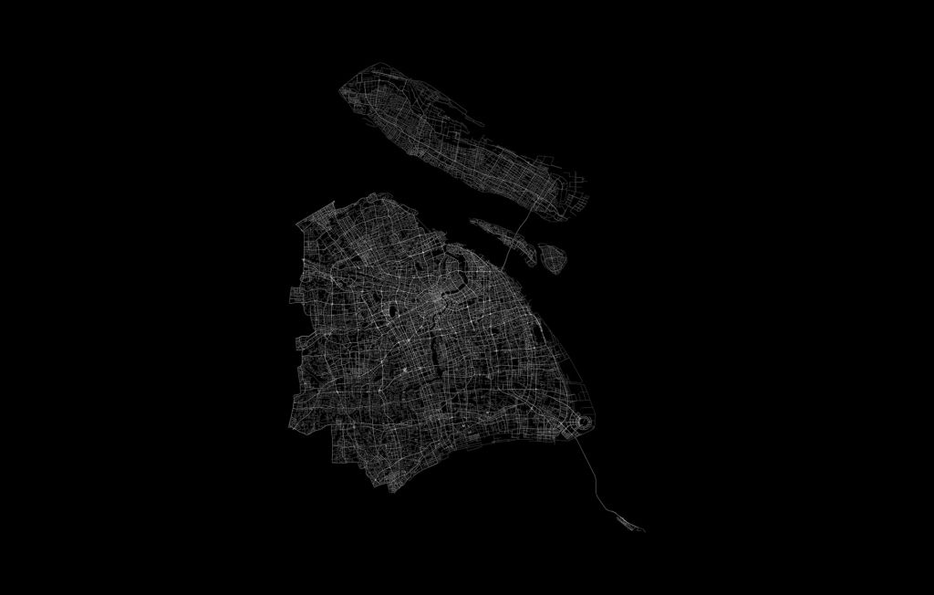 Carte de Shanghai, noir