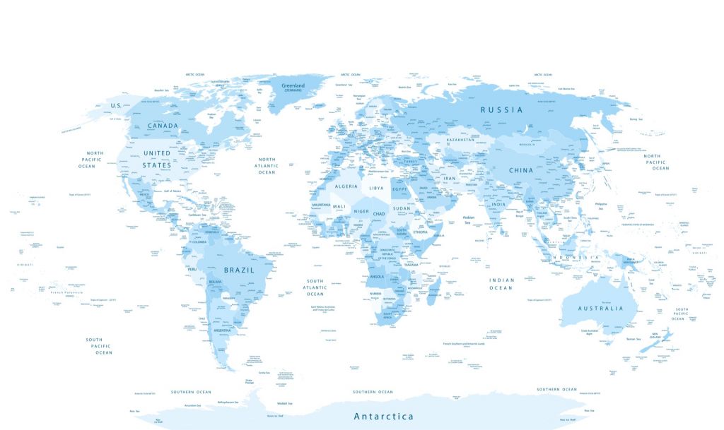Carte du monde réaliste