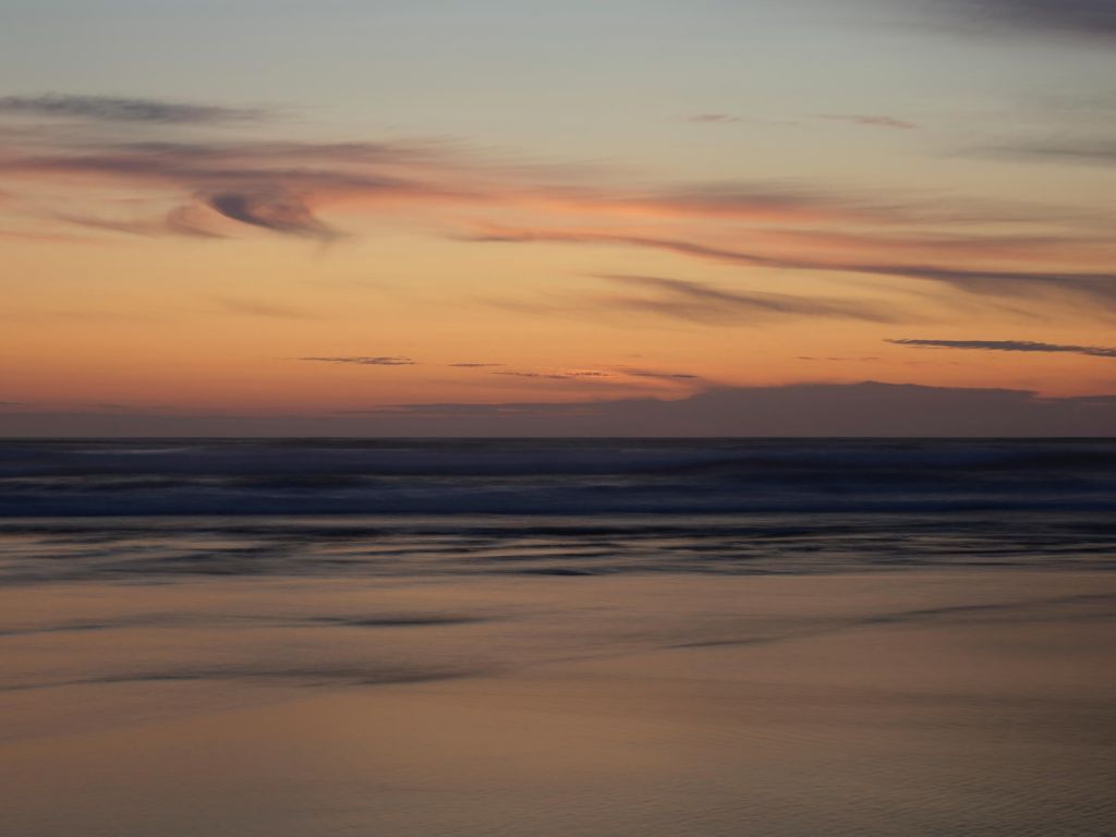 Coucher de soleil sur la côte