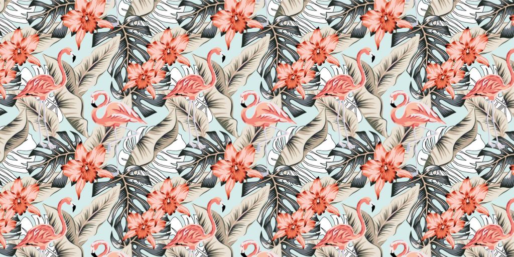Flamant rose tropical