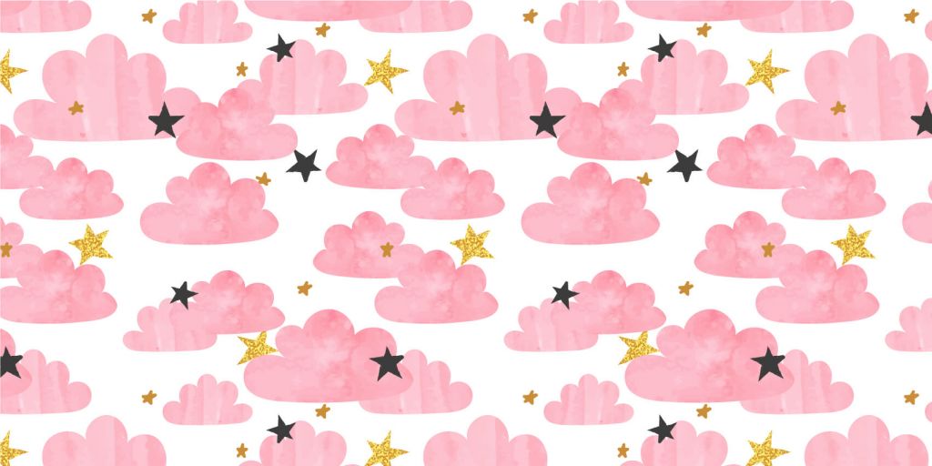 Nuages d'aquarelle, rose