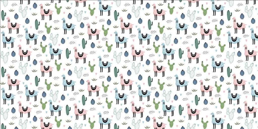 Lamas et cactus