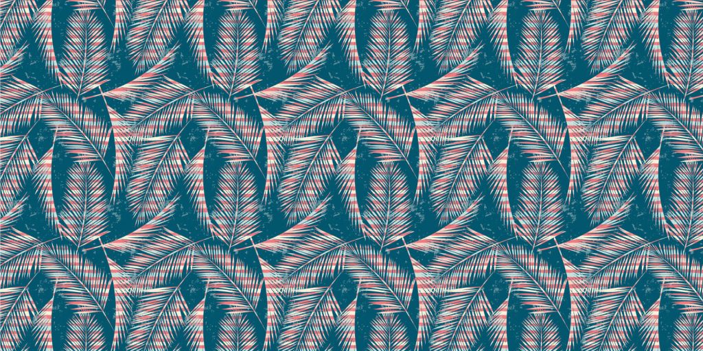 Feuilles de palmier rayées