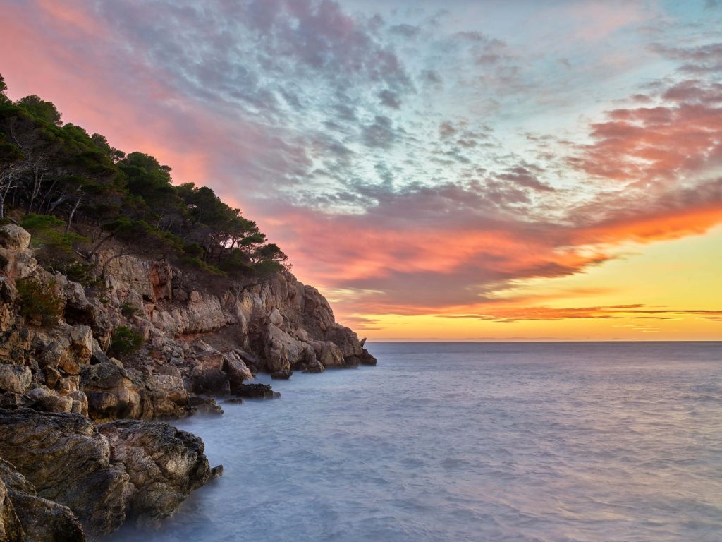 Coucher de soleil coloré