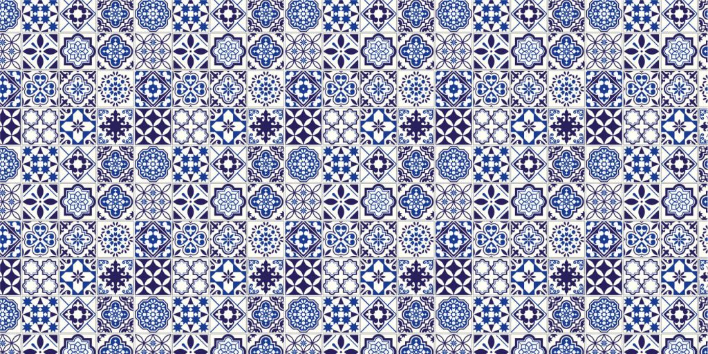 Tuiles bleues