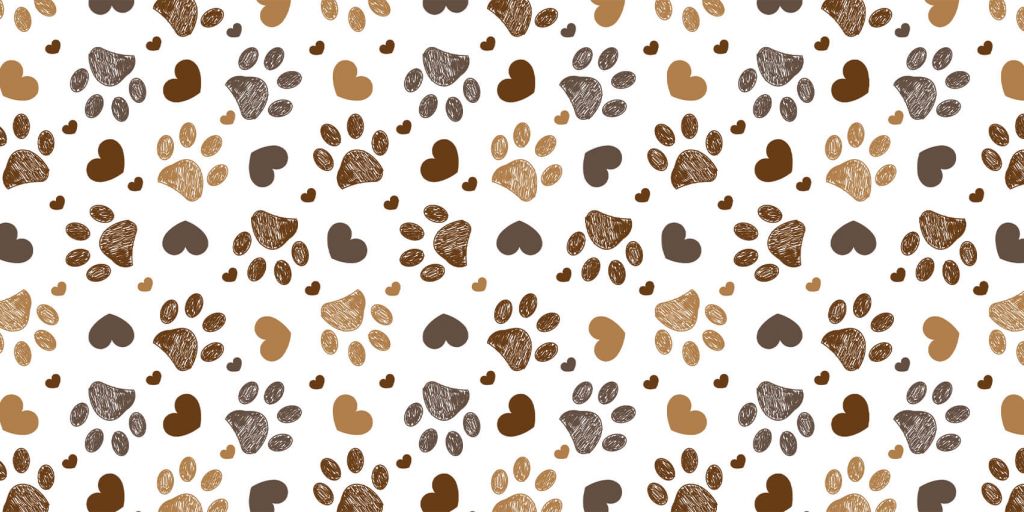 Pieds de chiens bruns