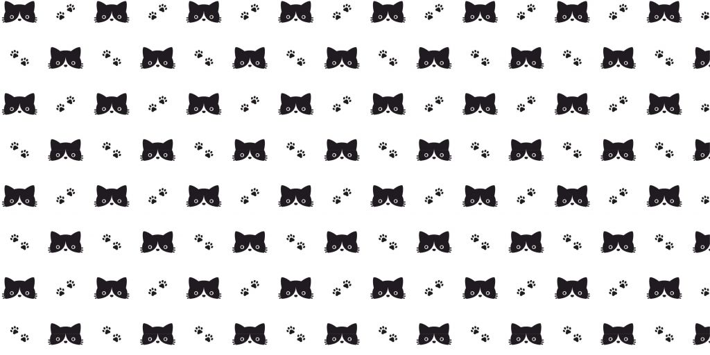 Motif de chaton noir