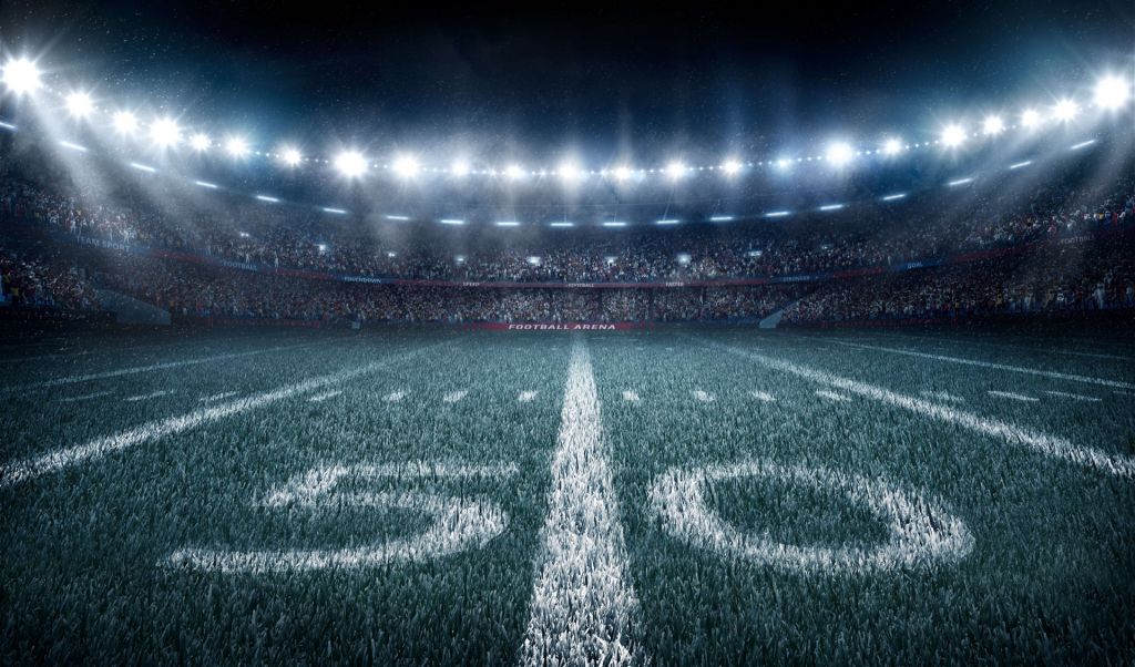 Stade de football en 3D