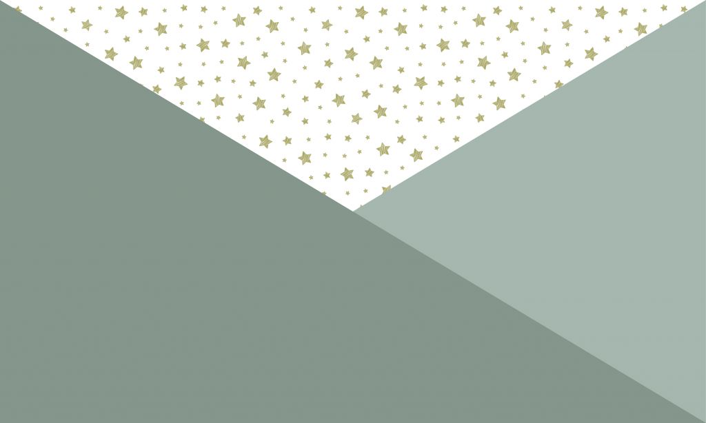 Triangles verts avec des étoiles