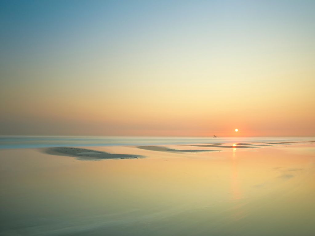 Coucher de soleil sur la plage