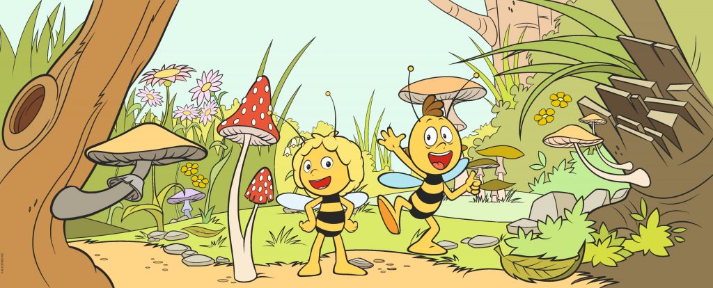 Maya l'abeille dans la forêt