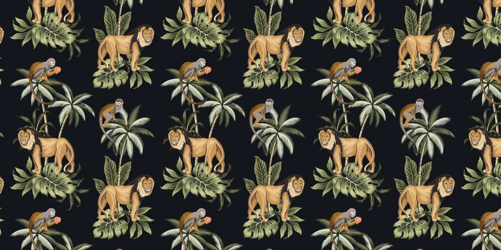 Lions sur les feuilles