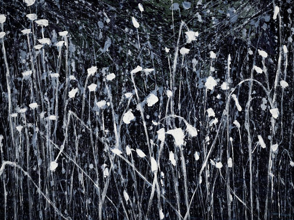 Peinture avec fleurs