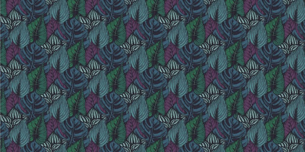 Motif avec feuilles tropicales