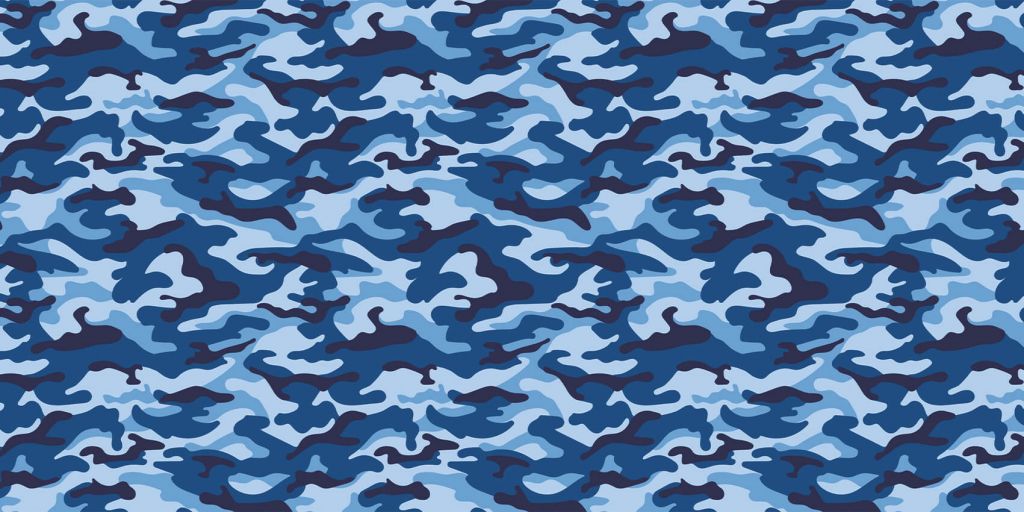 Motif Camouflage bleu