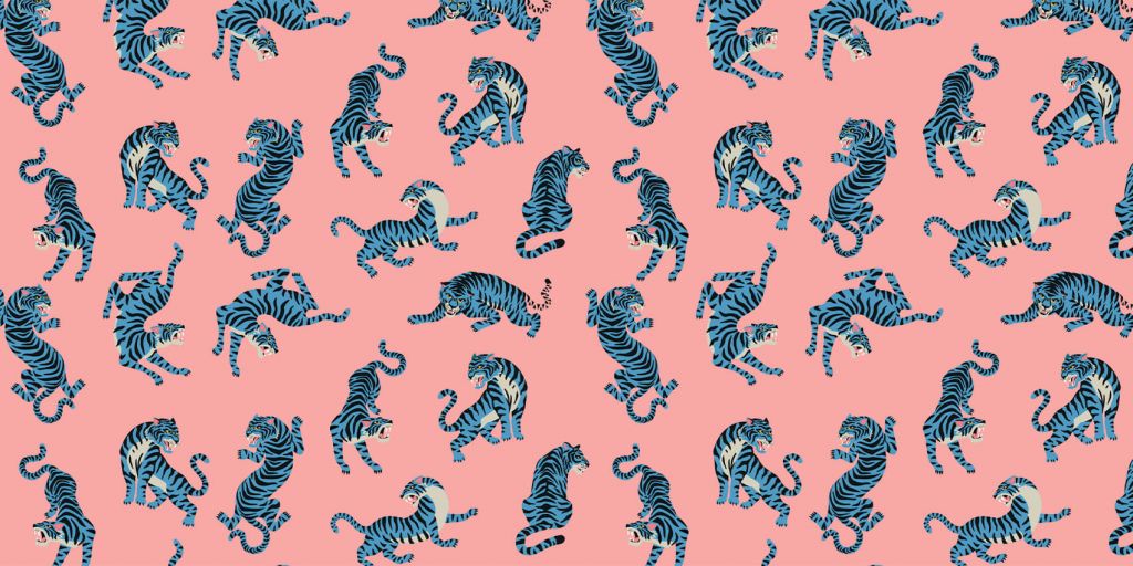 Motif Tigres bleus