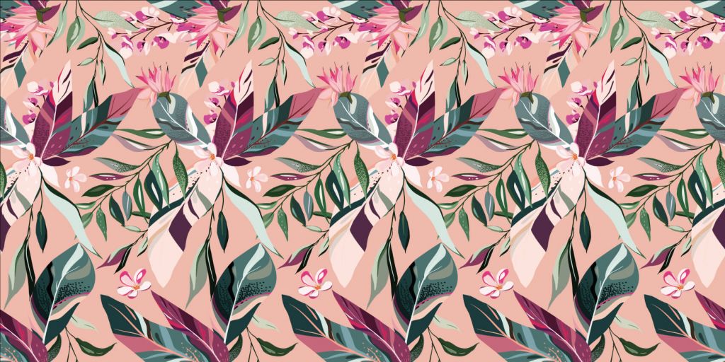 Motif Fleurs, rose