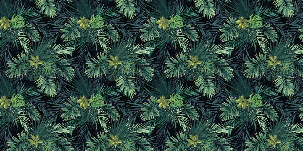 Motif avec belles feuilles vertes