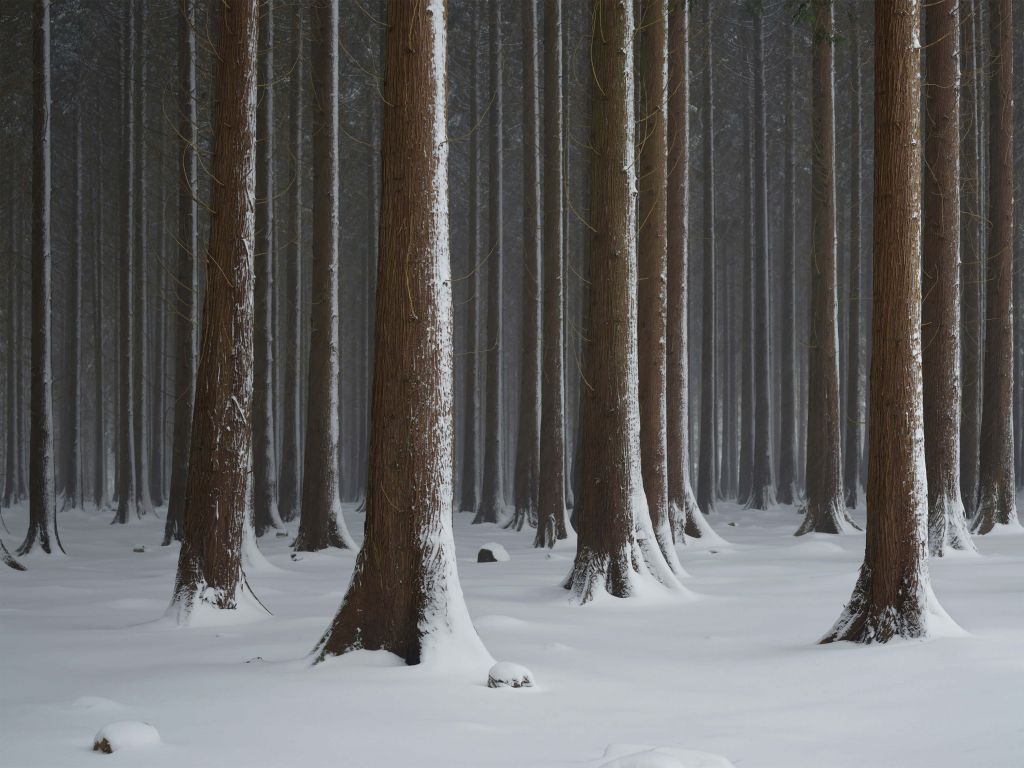 La neige dans les bois