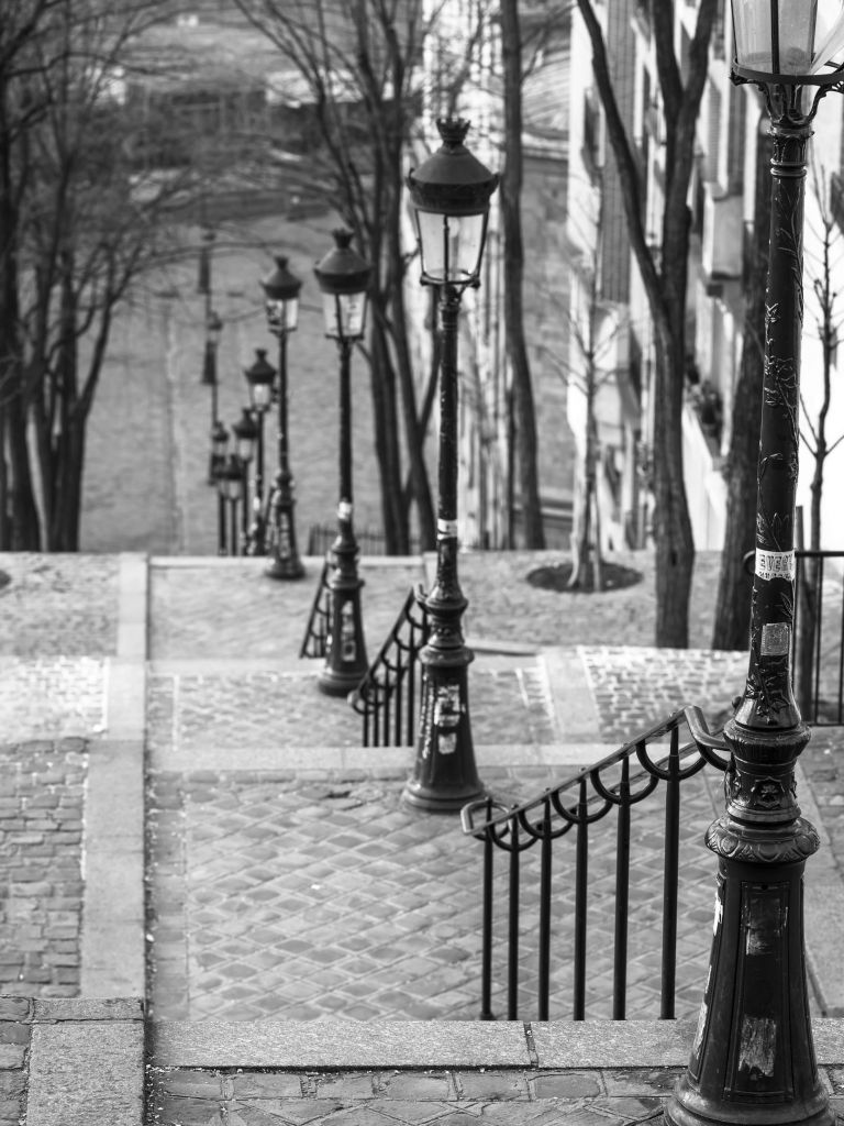 Les célèbres escaliers de Montmartre