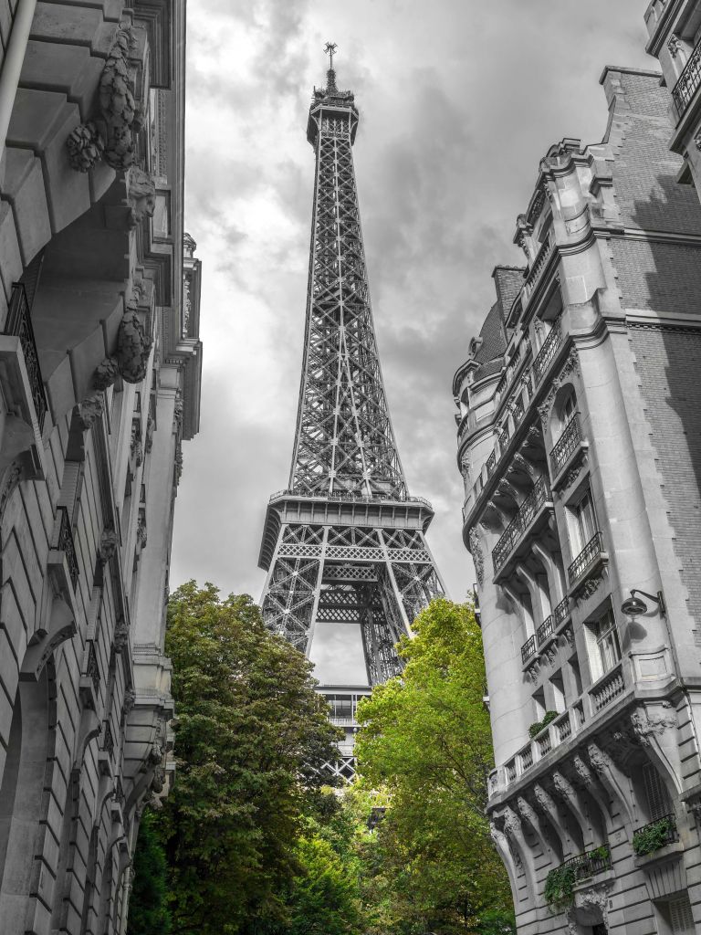 Tour Eiffel noir et blanc