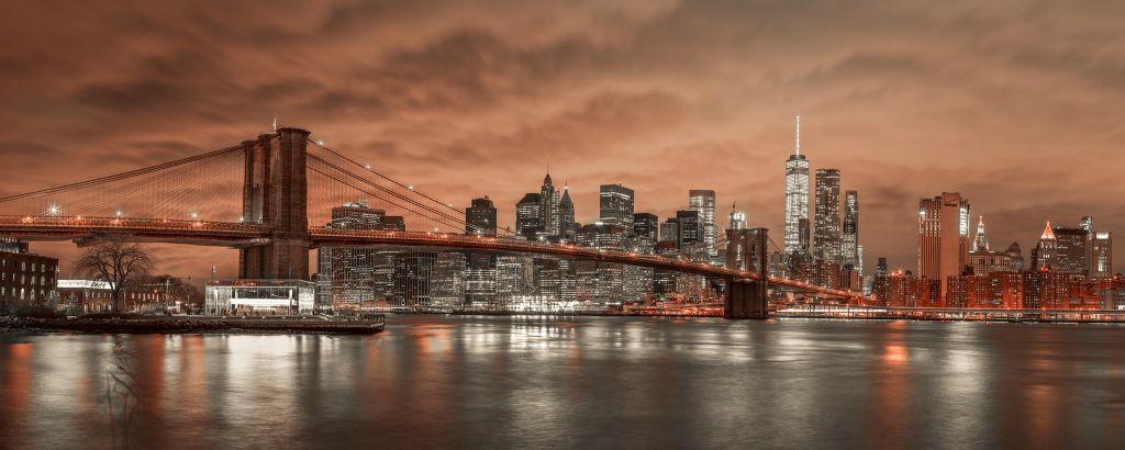 Pont de Brooklyn et Manhattan