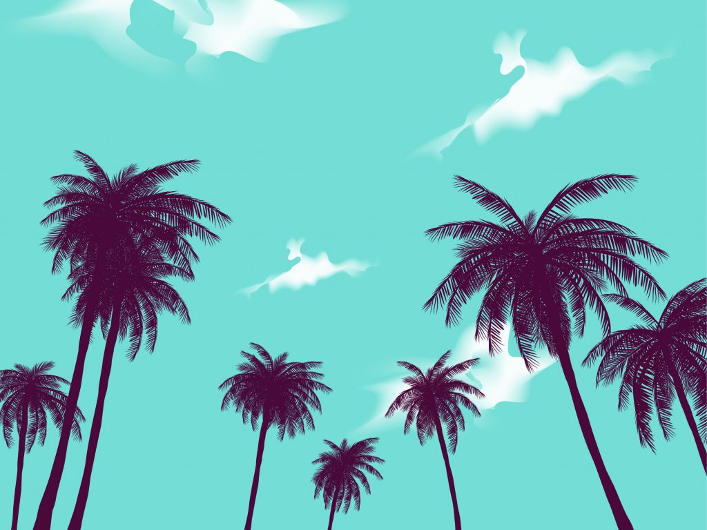 Illustration de palmiers