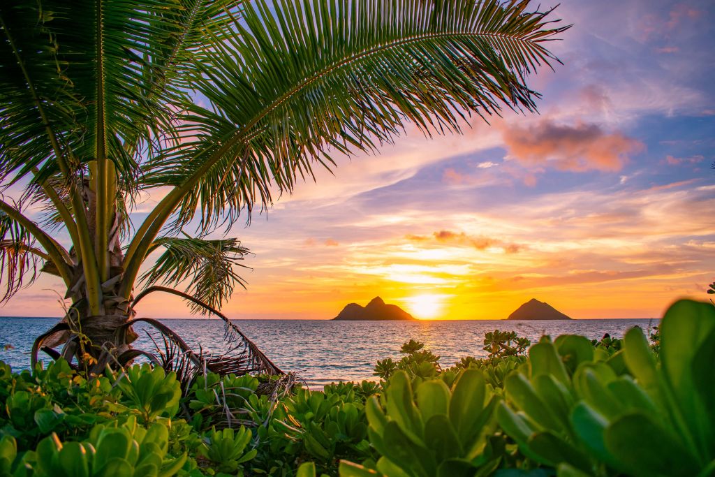 Lever de soleil à la plage de Lanikai